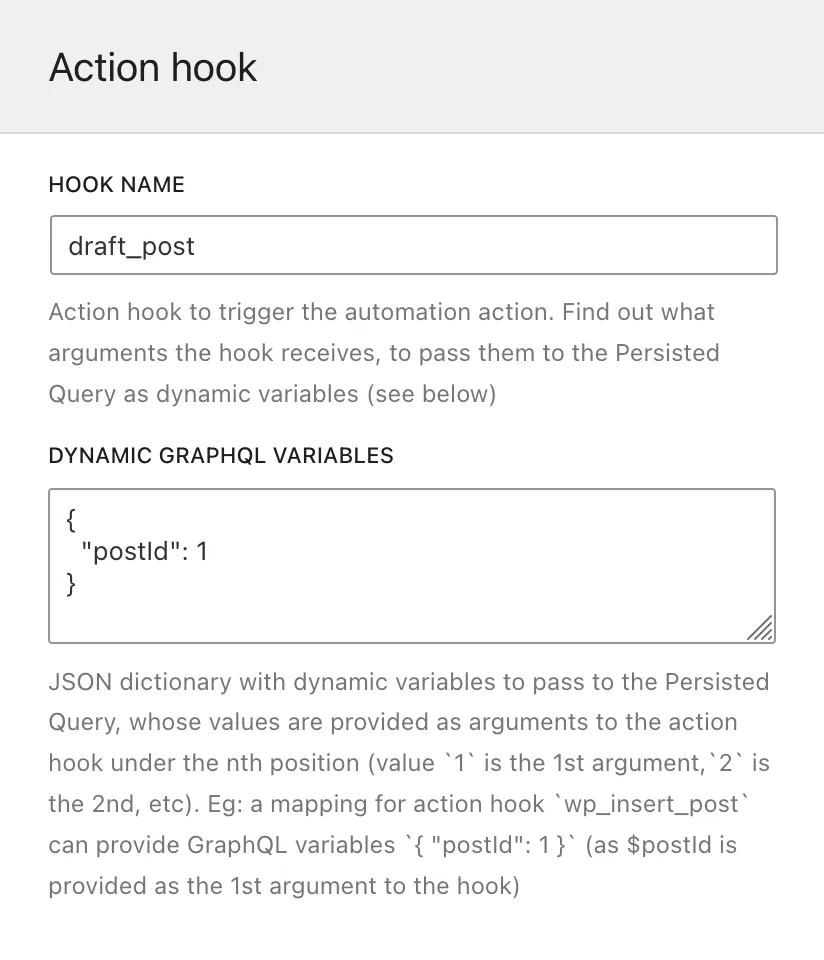 Automation Rule - Action hook