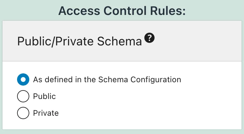 Individual Public/Private schema mode