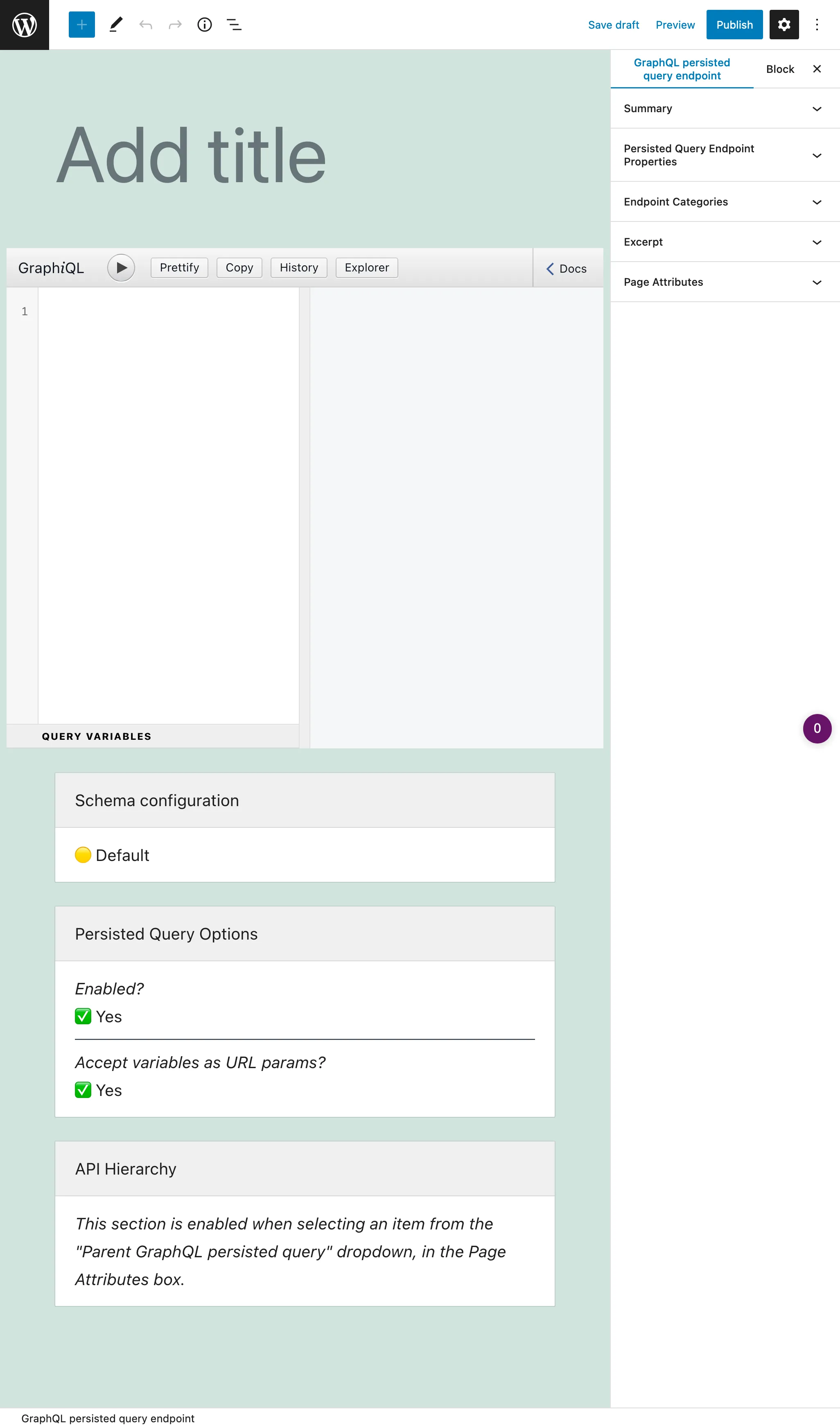 Creating a persisted query