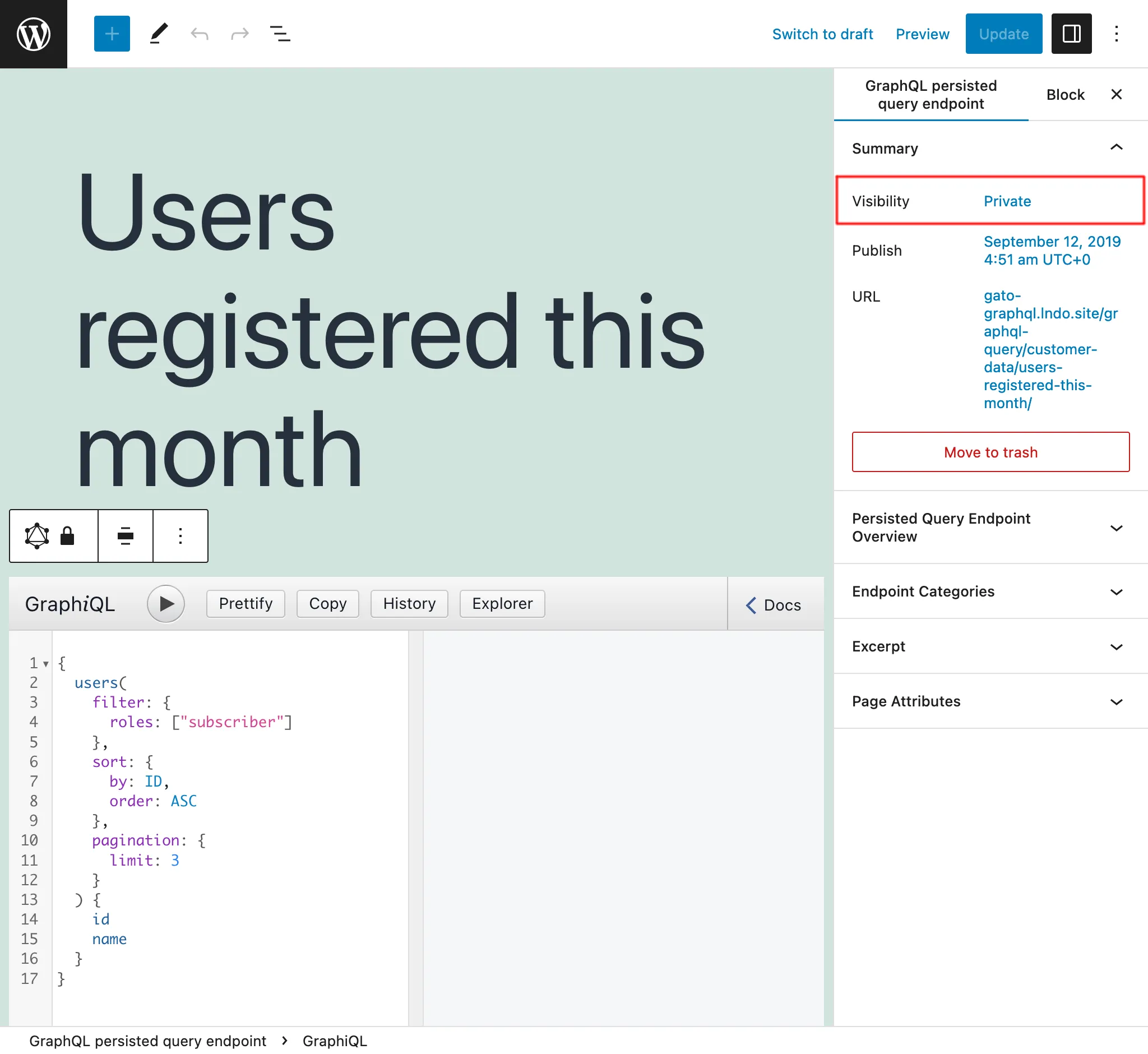 Private Persisted Query