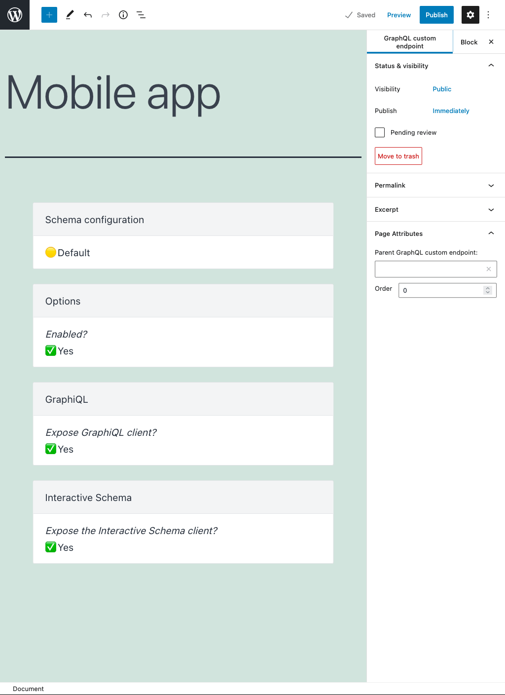 Options in Custom Endpoint